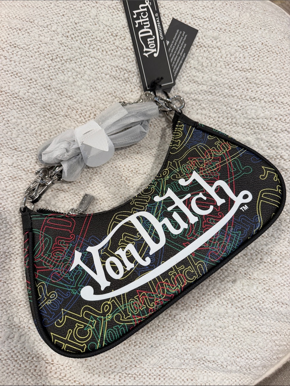 Von Dutch NEON LOGO SHOULDER BAG
